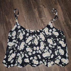 LA Hearts flower crop top